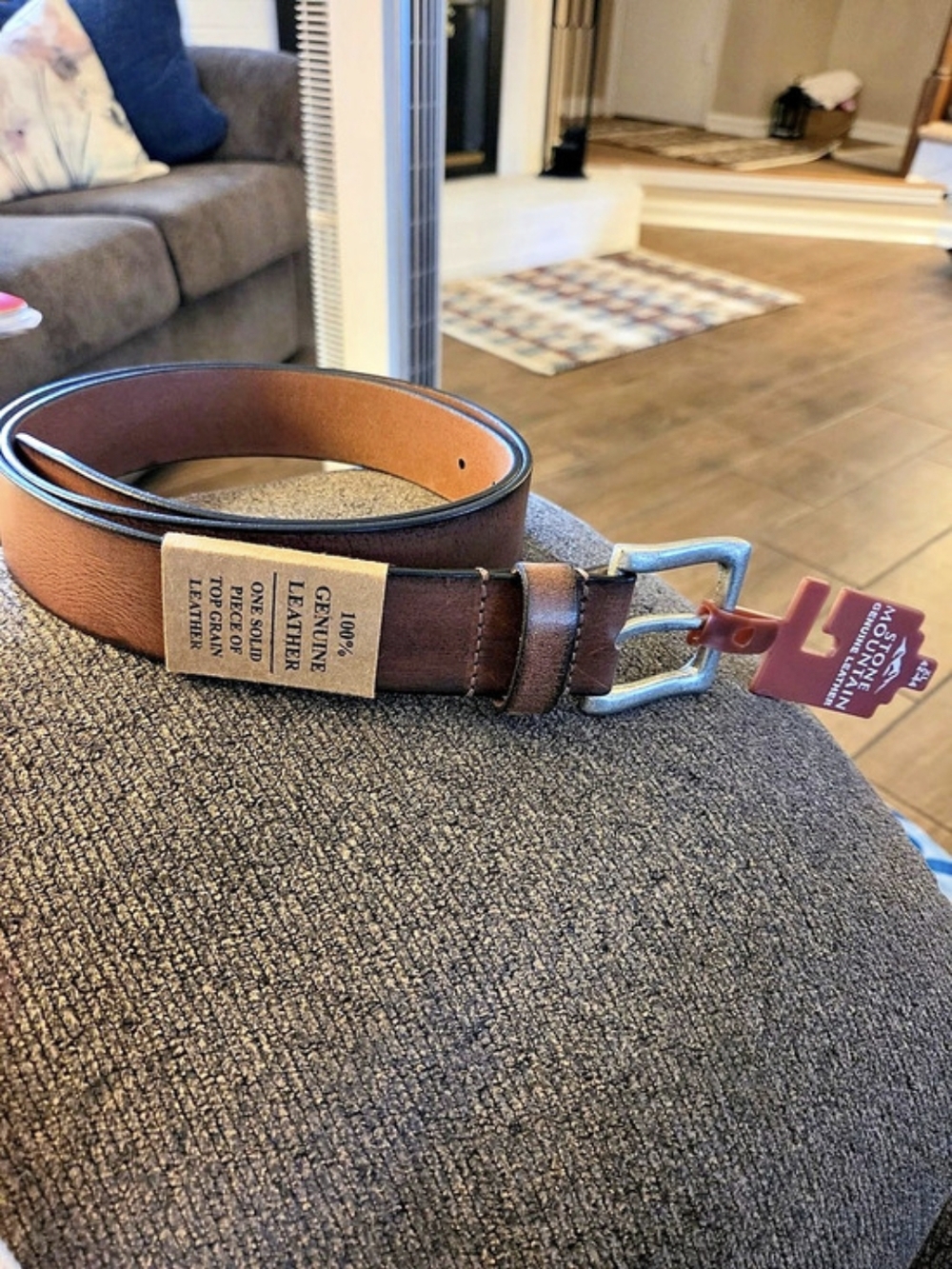 Stone Mountain Men's Genuine Leather Belt Brown XL (42-44)